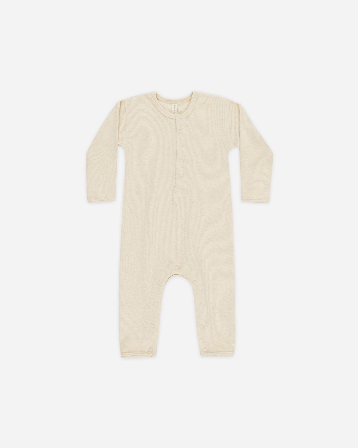 Ribbed Baby Jumpsuit || Oatmeal