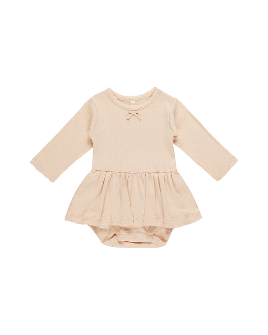 Pointelle Skirted Bodysuit | Shell