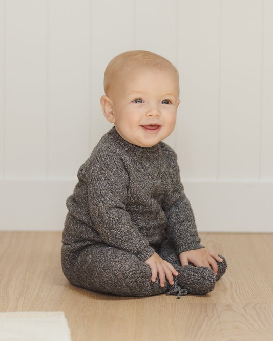 Knit Sweater | Heathered Indigo