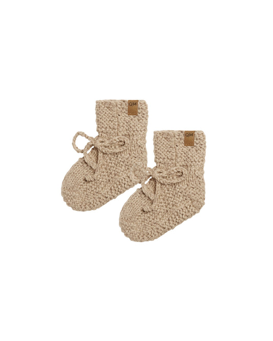 Knit Booties | Latte Speckled
