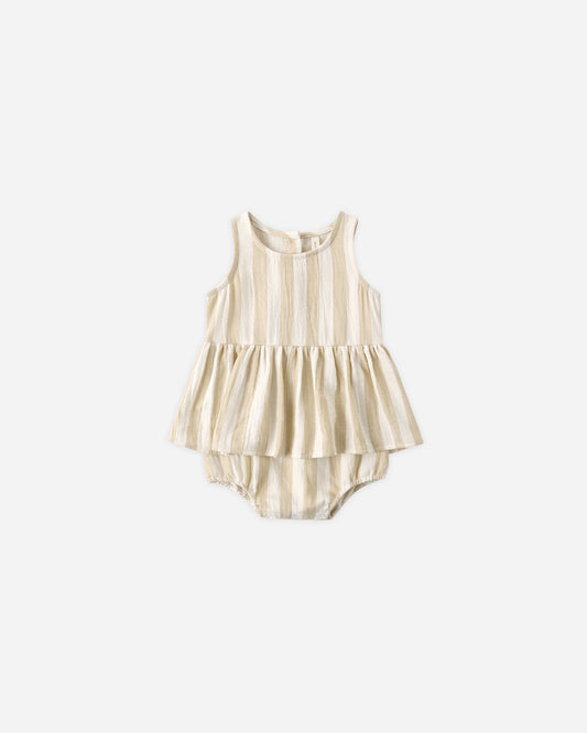 Skirted Tank Romper || Summer Stripe