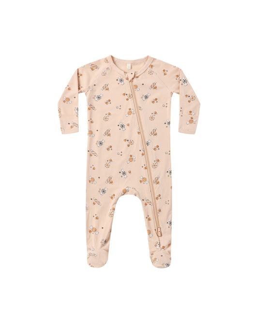 Bamboo Zip Footie Sleeper || Candy