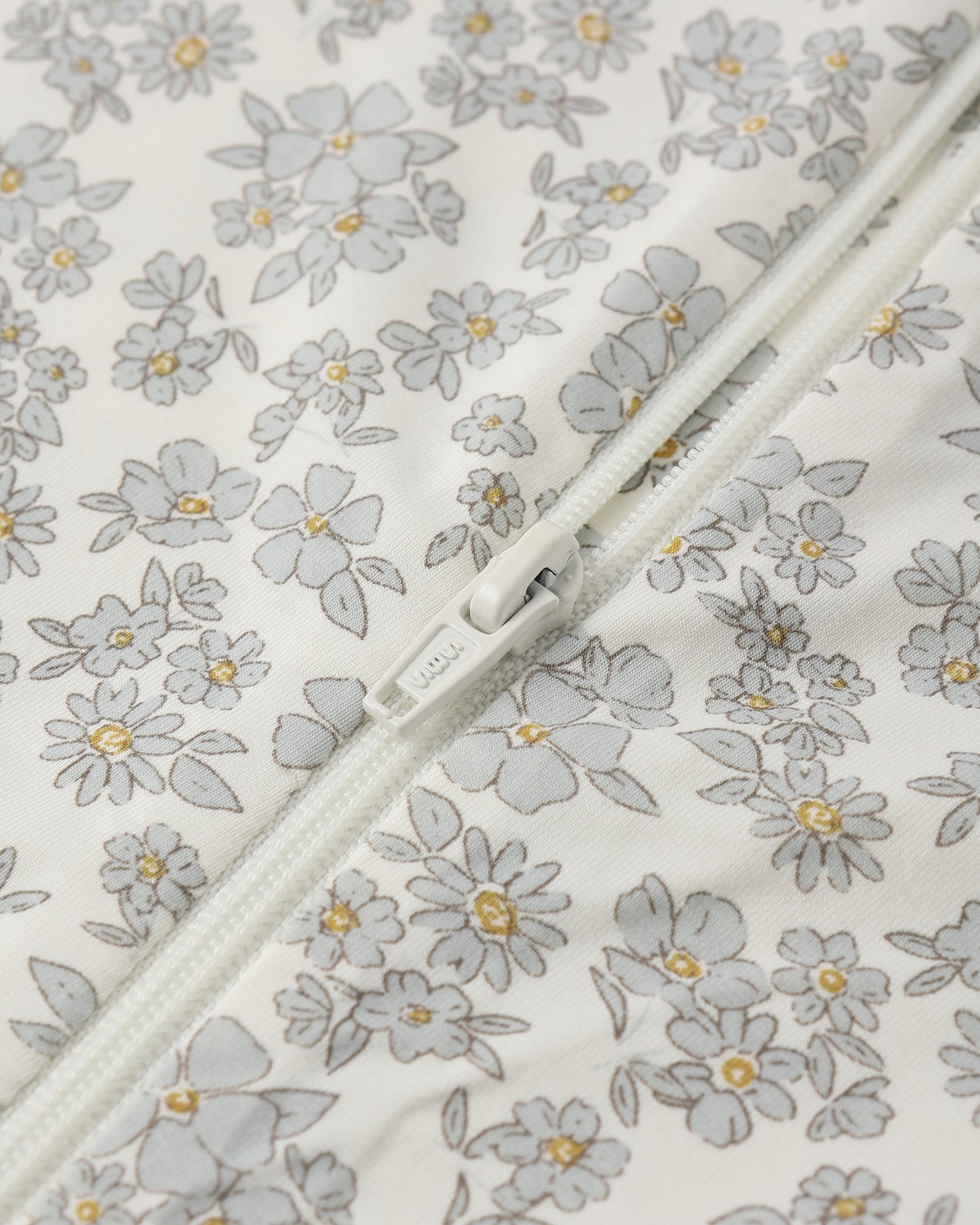 Bamboo Zip Footie || Blue Floral