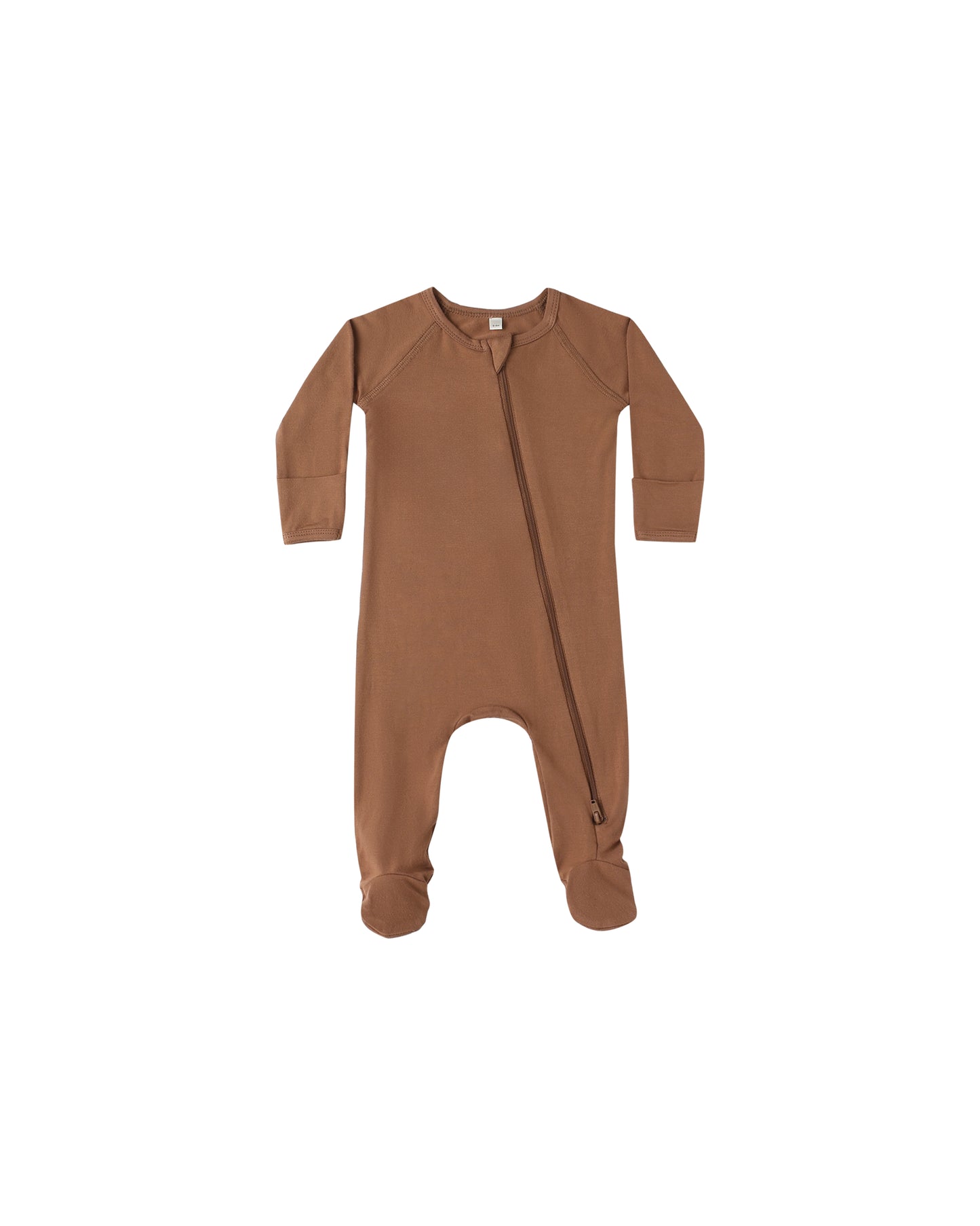 Bamboo Zip Footie || Cedar