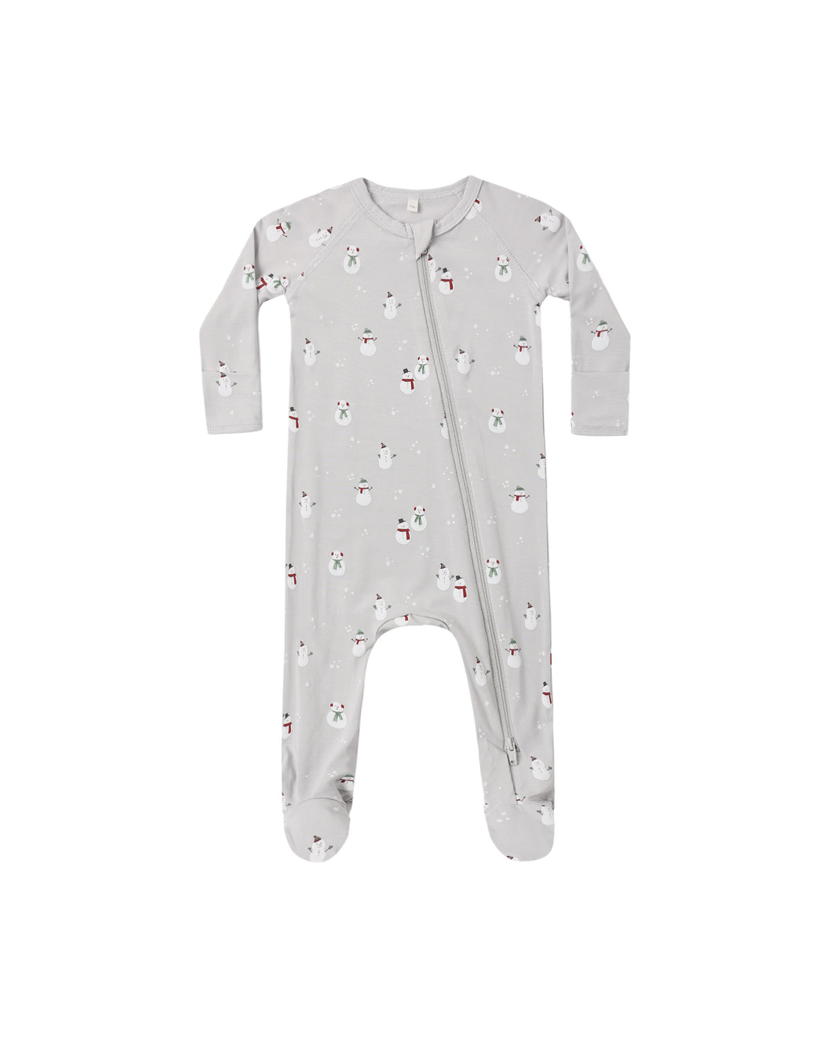 Bamboo Zip Footie | Snowman