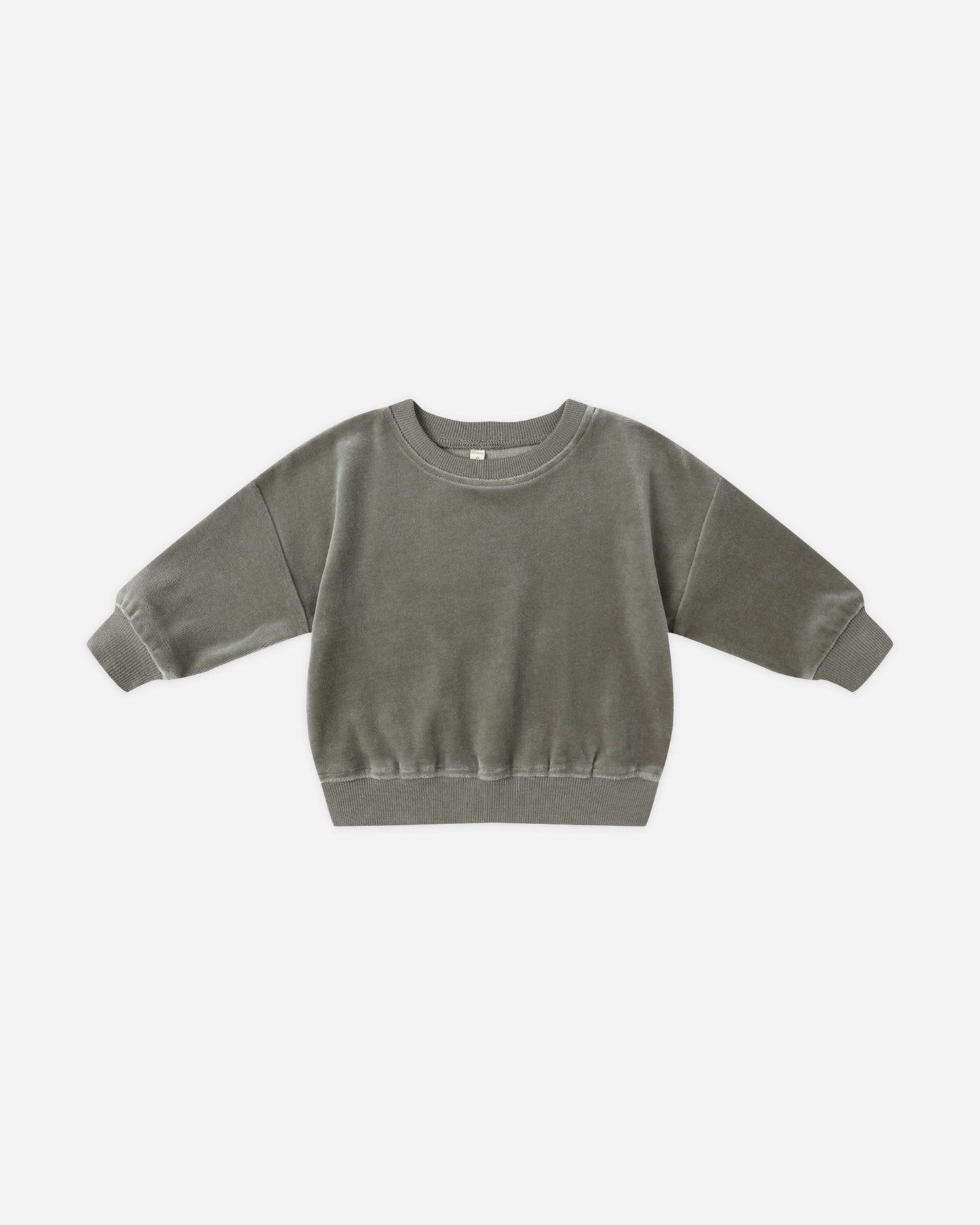 Velour Relaxed Sweatshirt || Forest