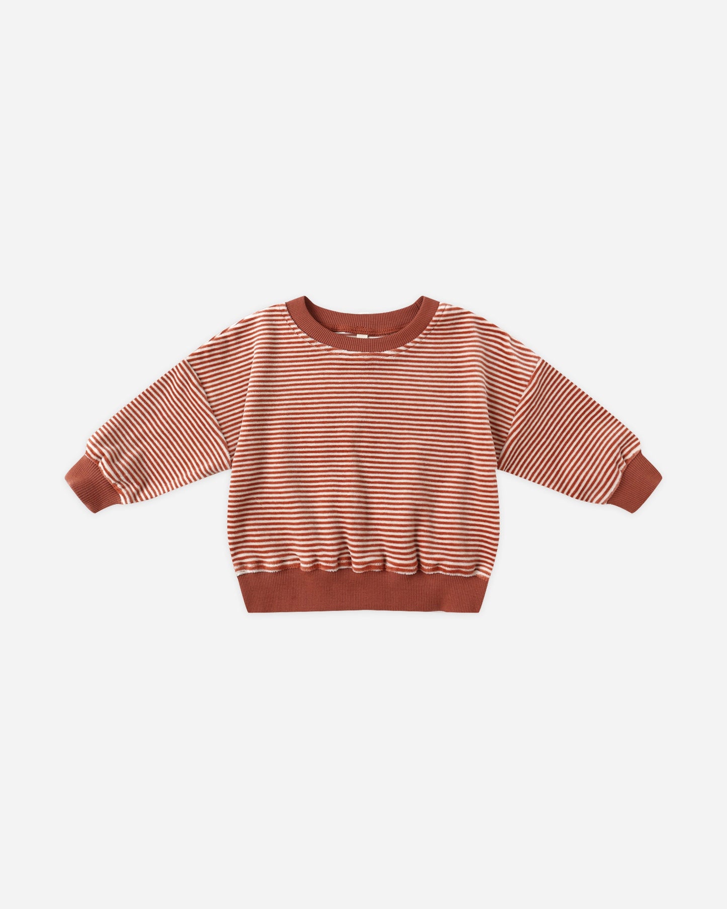 Velour Relaxed Sweatshirt || Candy Stripe