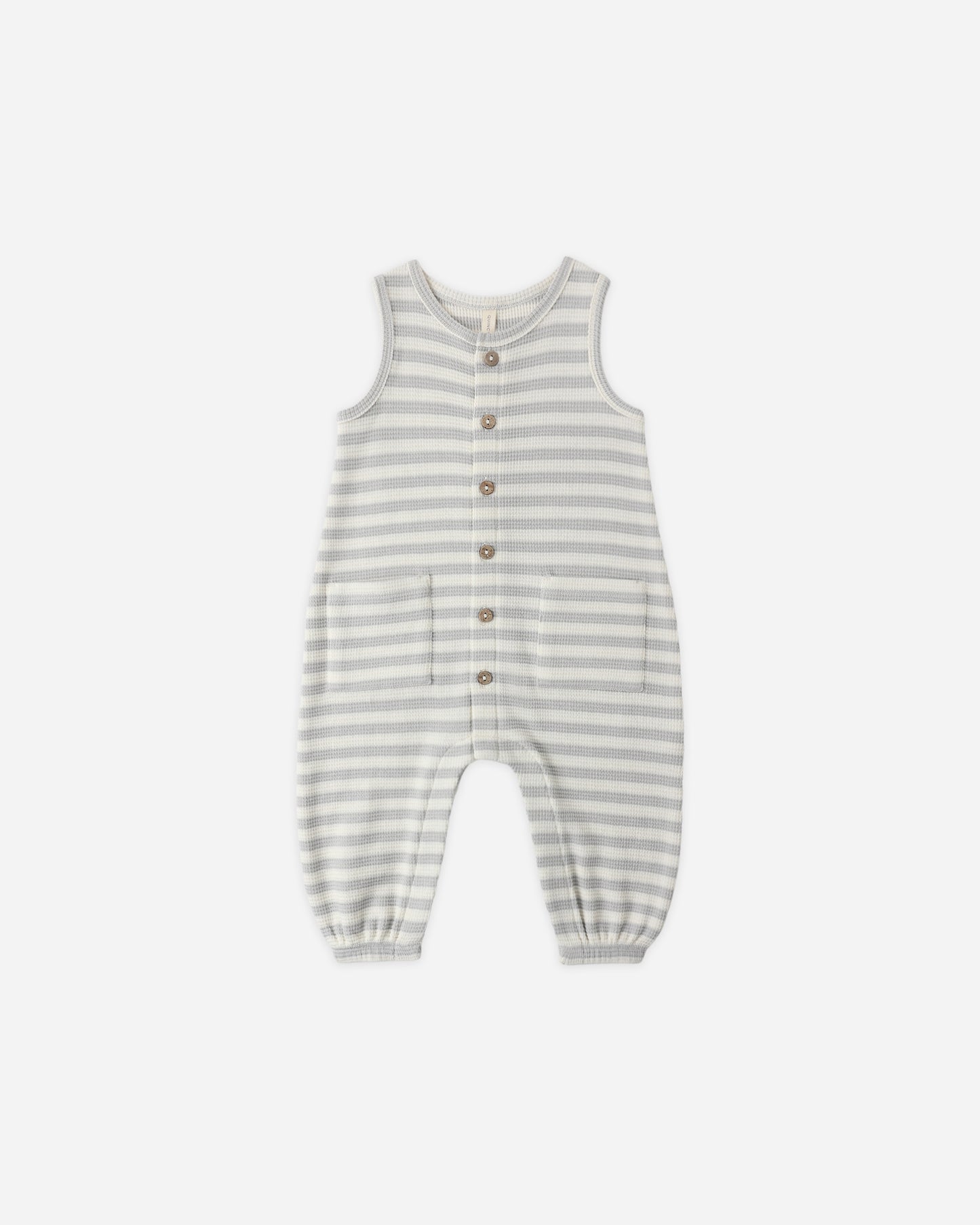 Waffle Jumpsuit || Sky Stripe