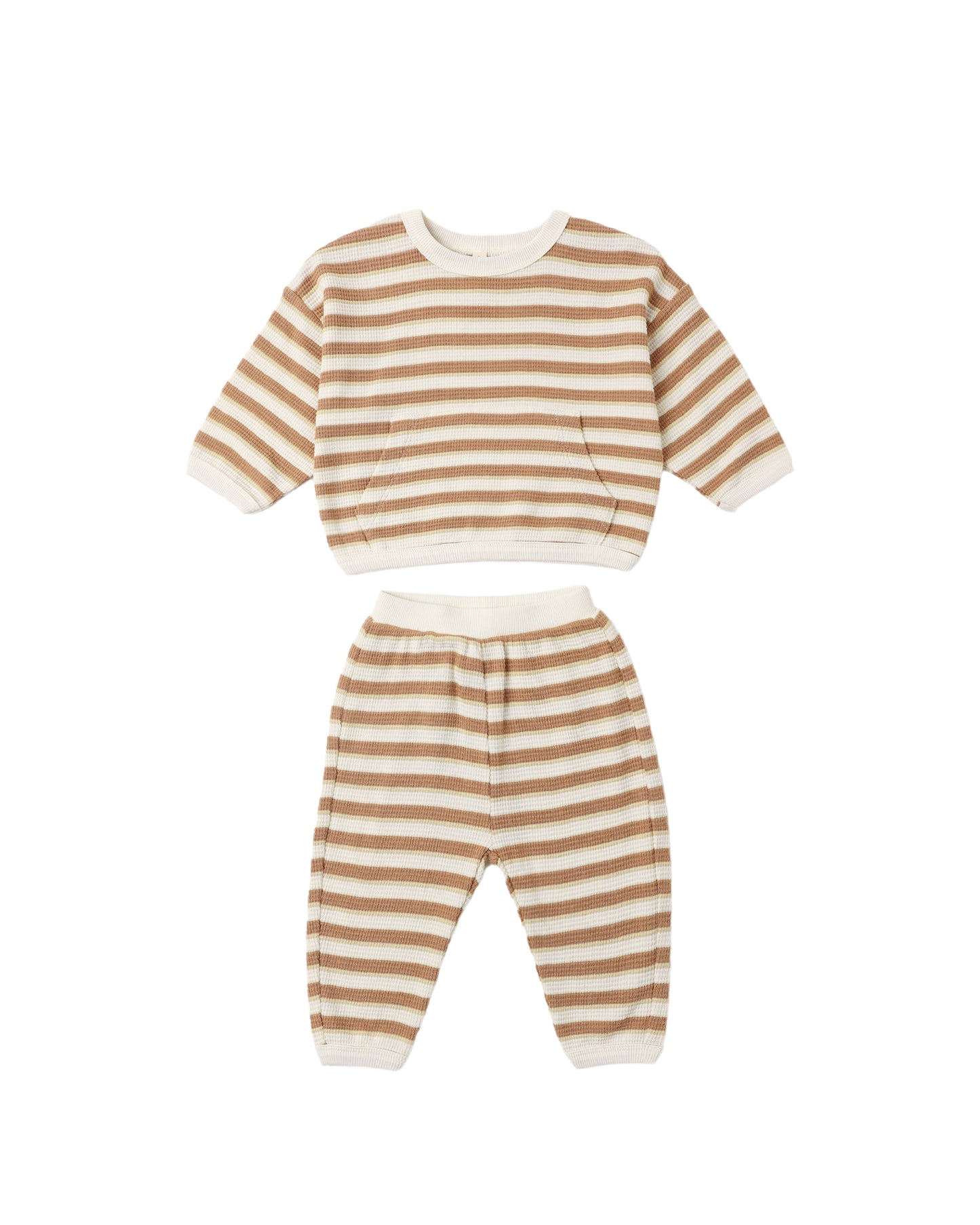 Waffle Slouch Set || Spice Stripe