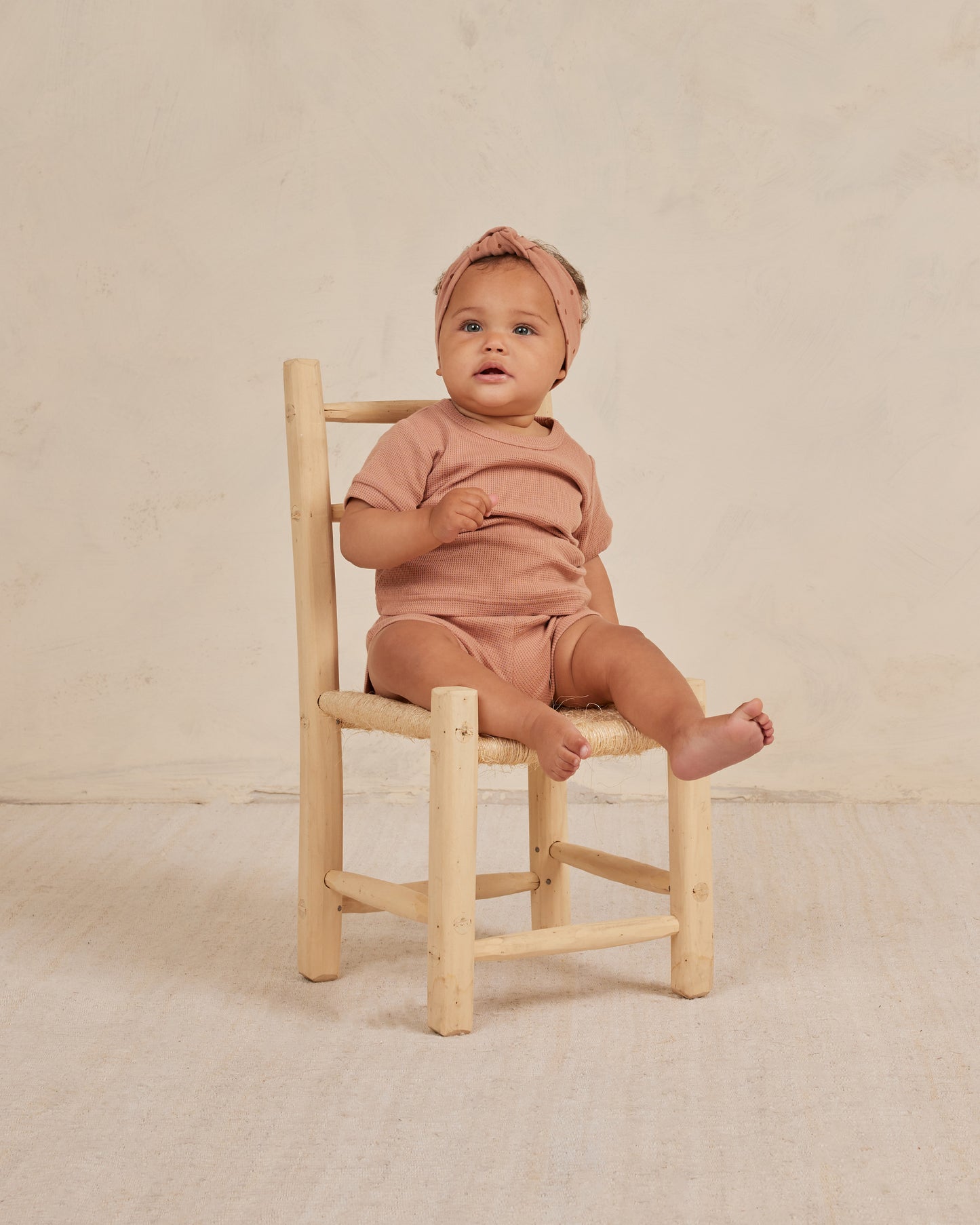 Waffle Shortie Set | Rose