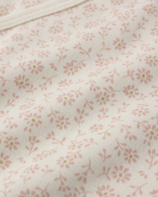 Wrap Top + Footed Pant Set || Ditsy