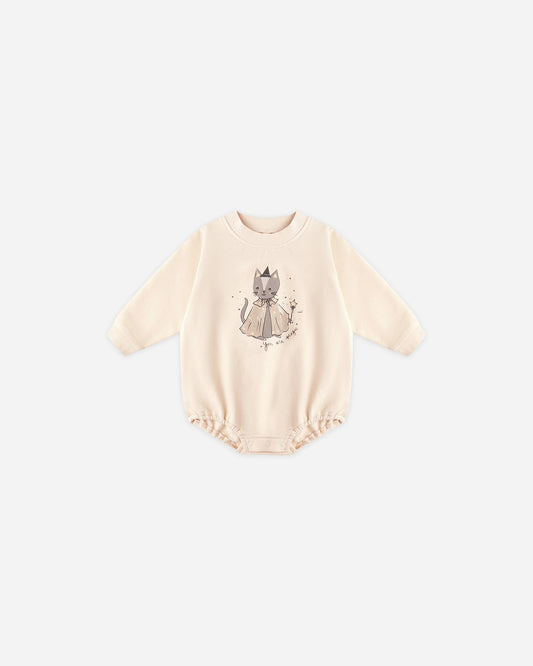 Crewneck Bubble Romper || Magic Cat