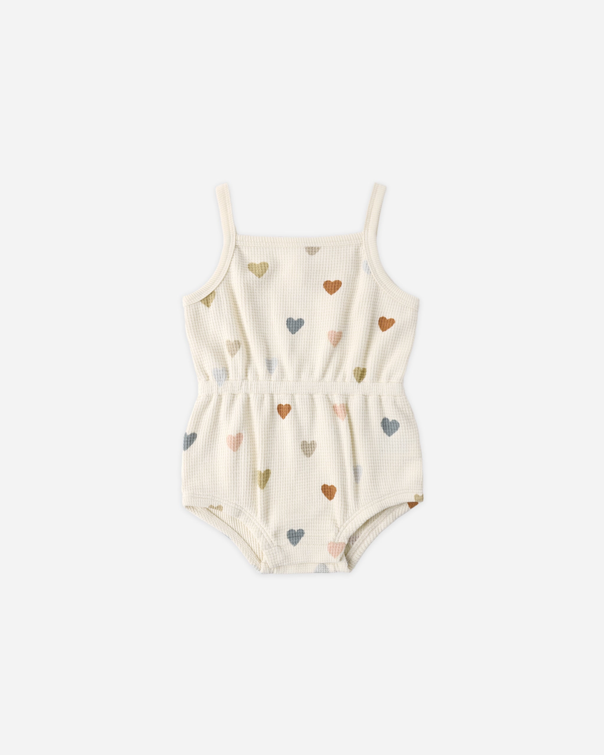 Waffle Cinch Romper || Confetti Hearts – ROBIN•riley