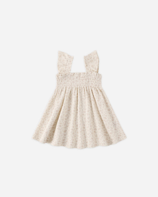 Smocked Jersey Dress || Ditsy