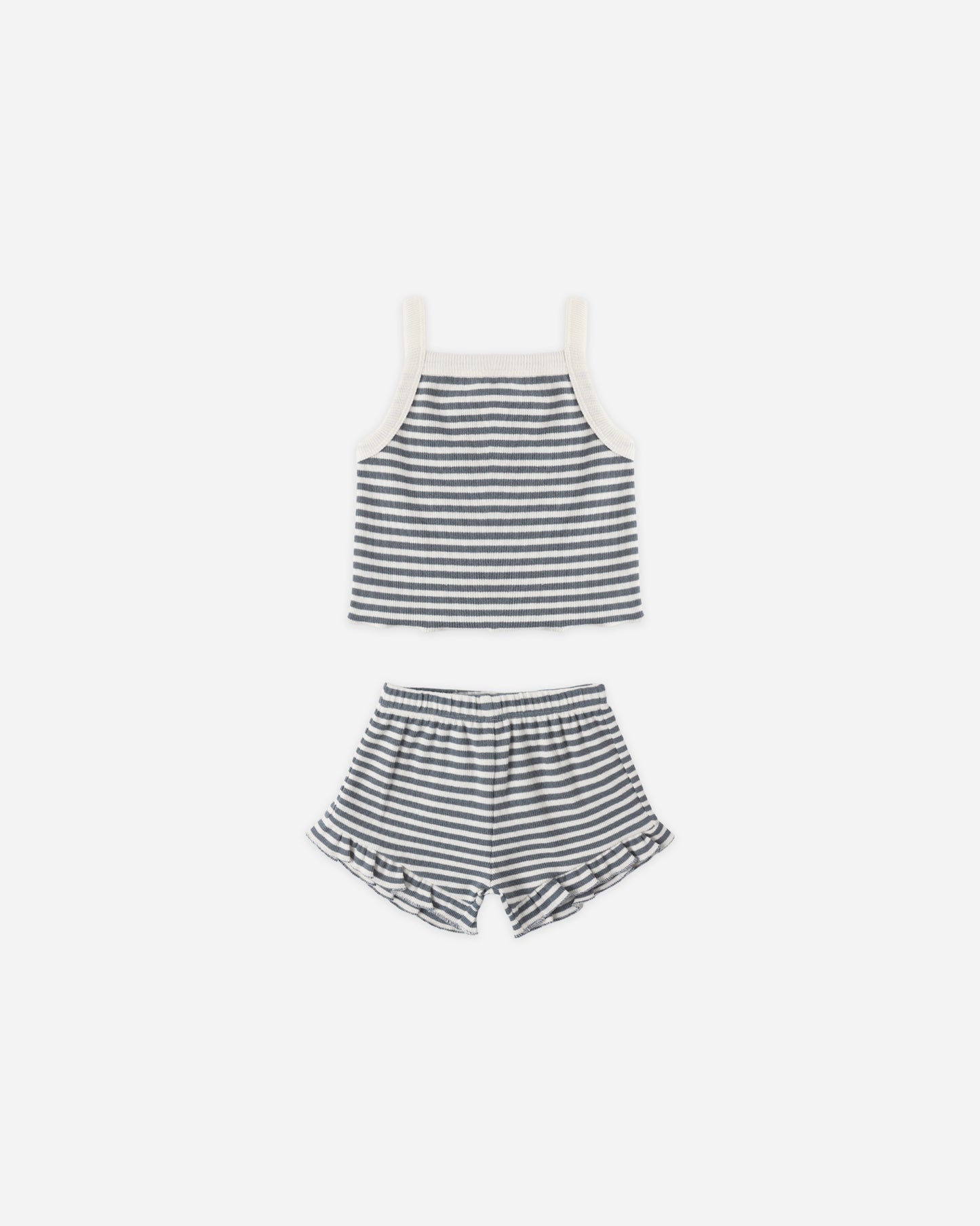 Evie Tank + Shortie Set || Ocean Stripe