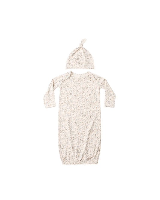 Bamboo Baby Gown + Hat Set || Bloom