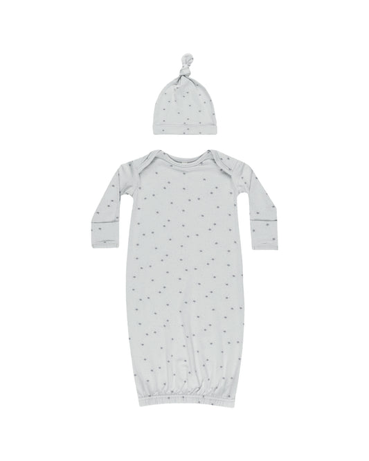 Bamboo Baby Gown + Hat Set || Twinkle Stars