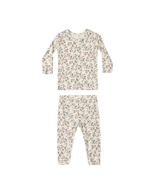 Bamboo Pajama Set | Holiday Floral