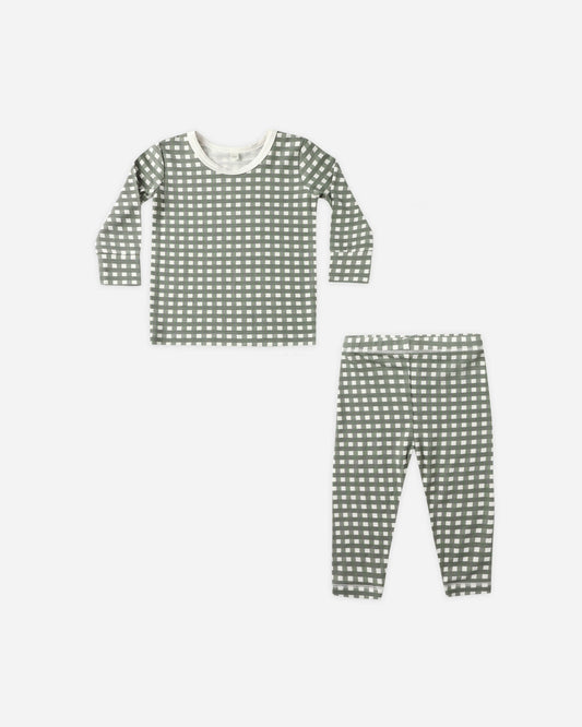 Bamboo Pajama Set || Forest Check