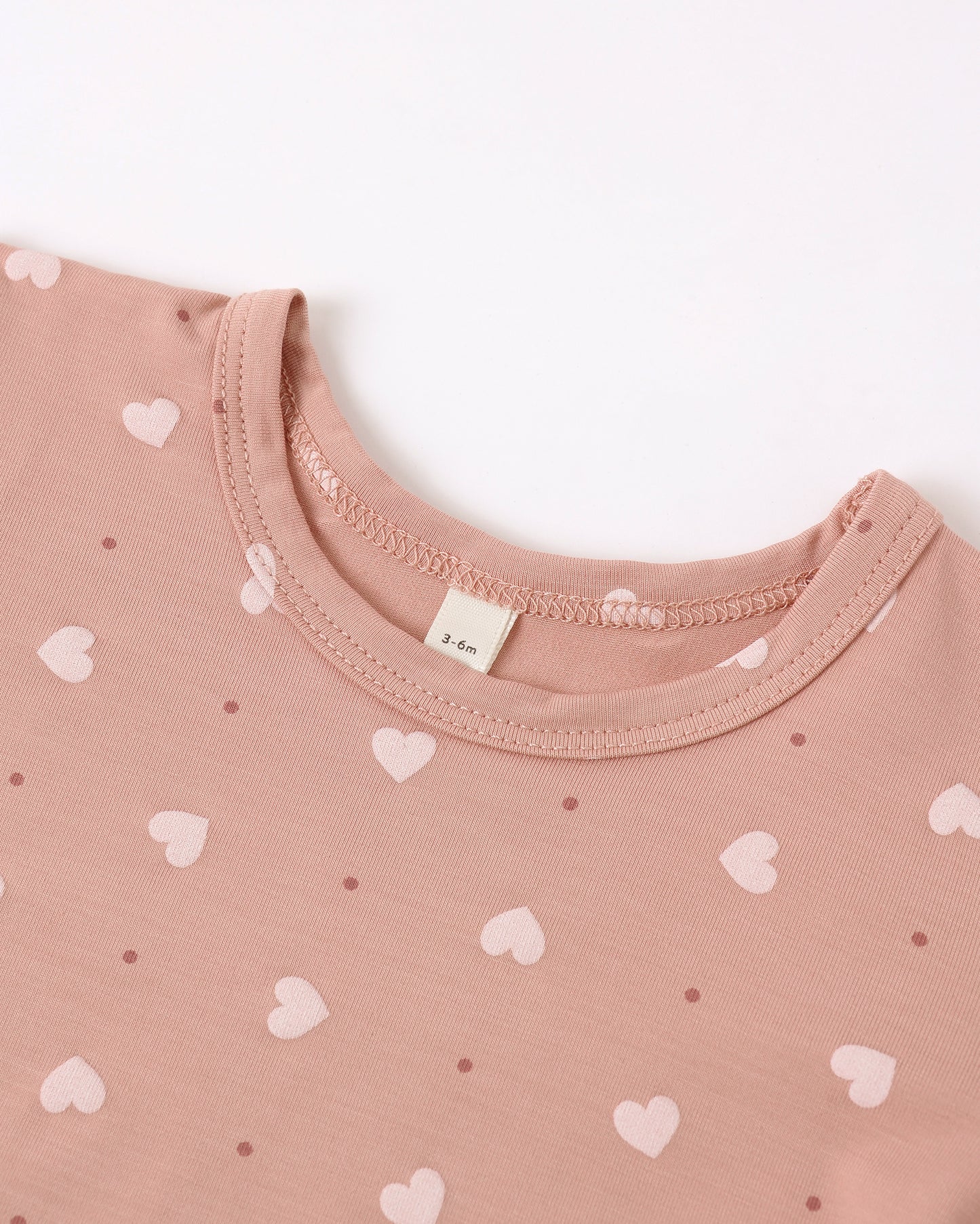 Bamboo Pajama Set || Pink Hearts