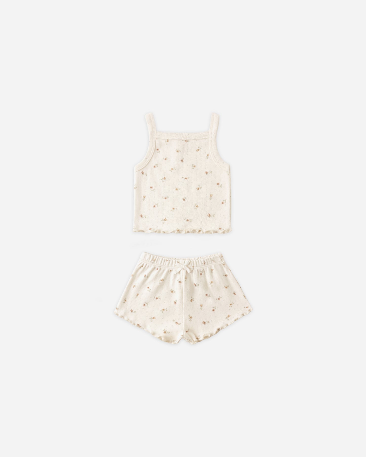 Pointelle Tank + Shortie Set || Petit Fleur