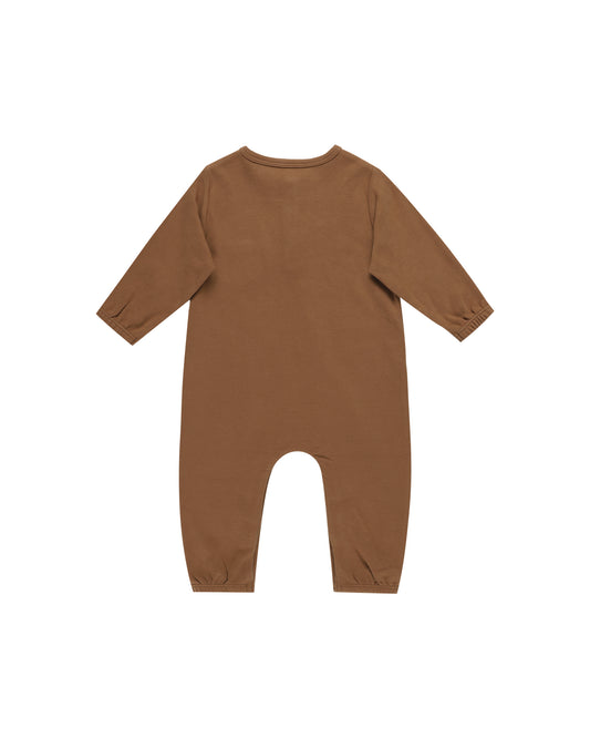 Long Sleeve Pocket Jumpsuit | Cinnamon
