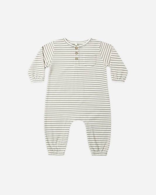 Long Sleeve Pocket Jumpsuit | Laurel Stripe