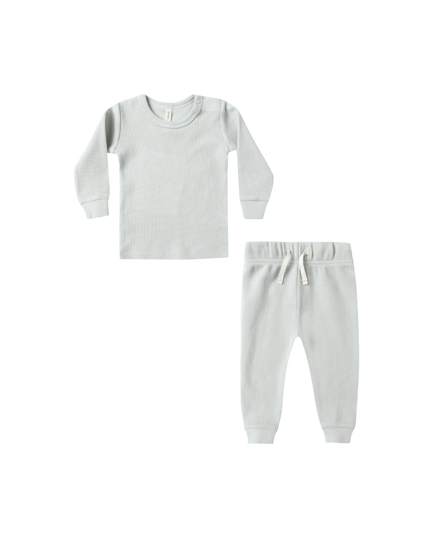 Waffle Top + Pant Set || Ice Blue