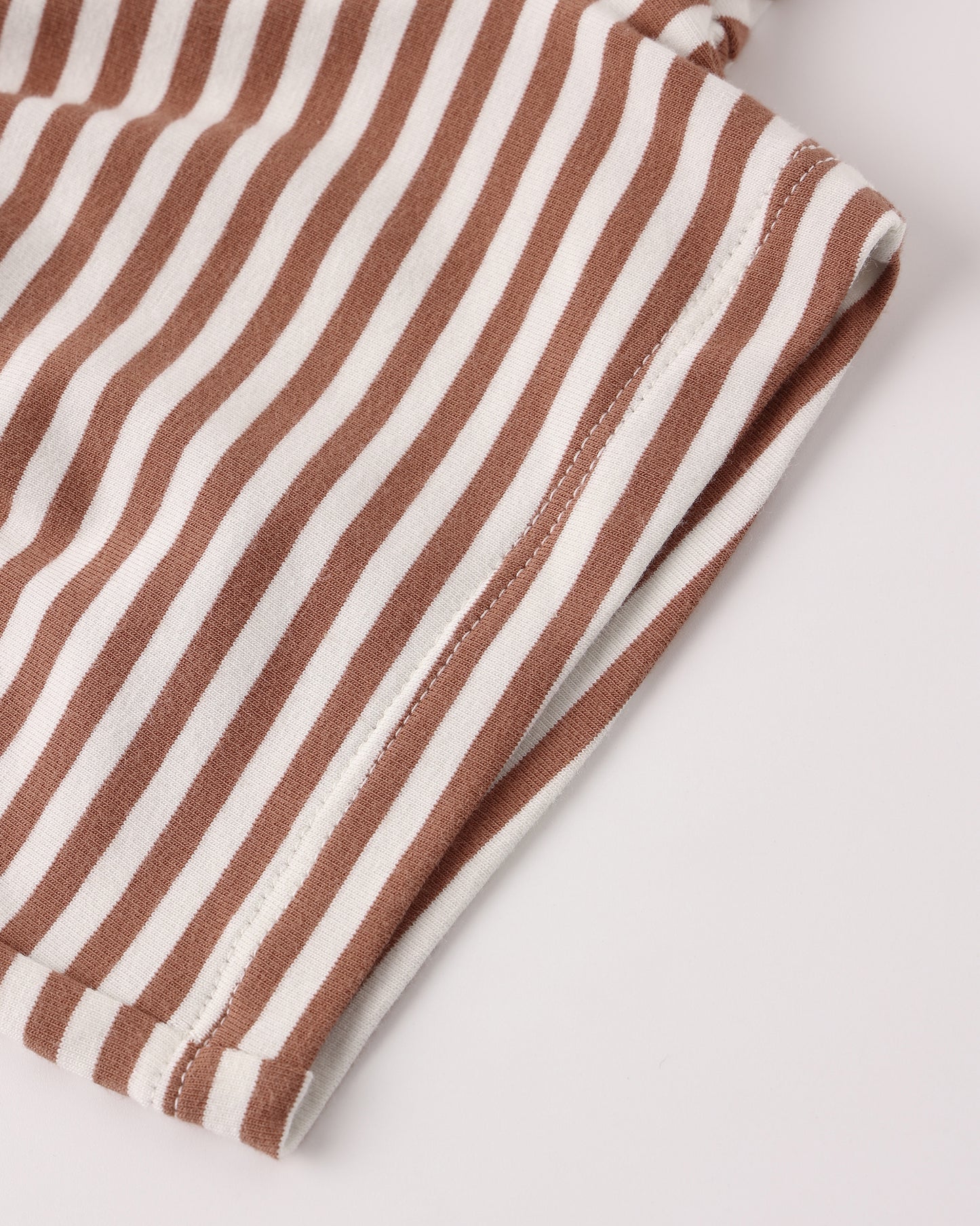 Boxy Pocket Tee + Short Set || Poppy Stripe