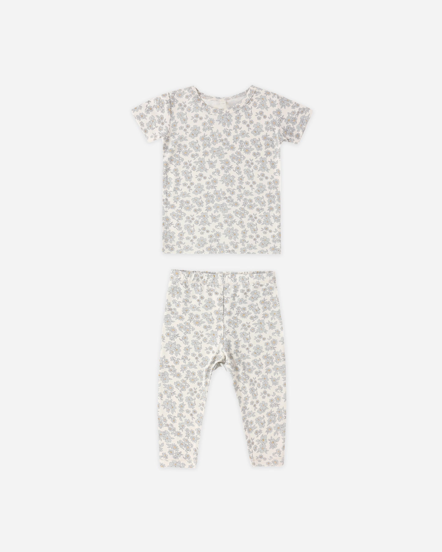 Bamboo Short Sleeve Pajama Set || Blue Floral