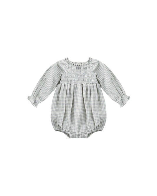 Eden Romper || Blue Gingham
