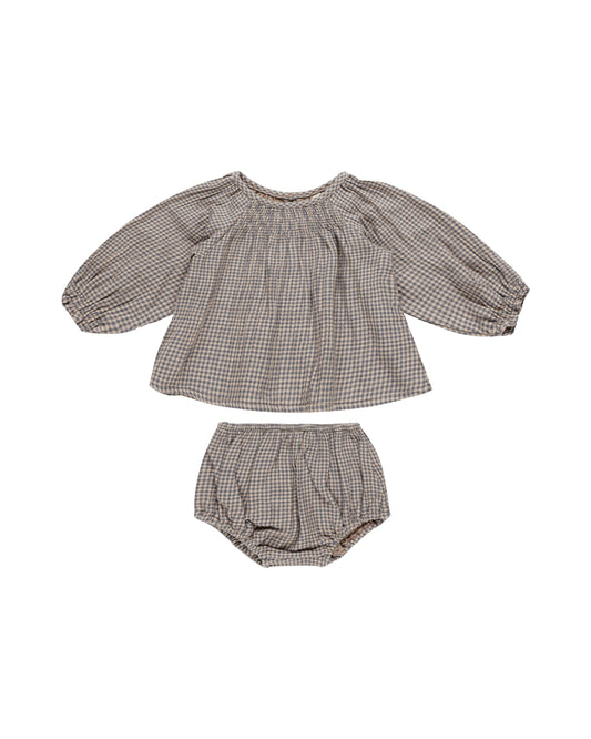Cici Set | Indigo Gingham