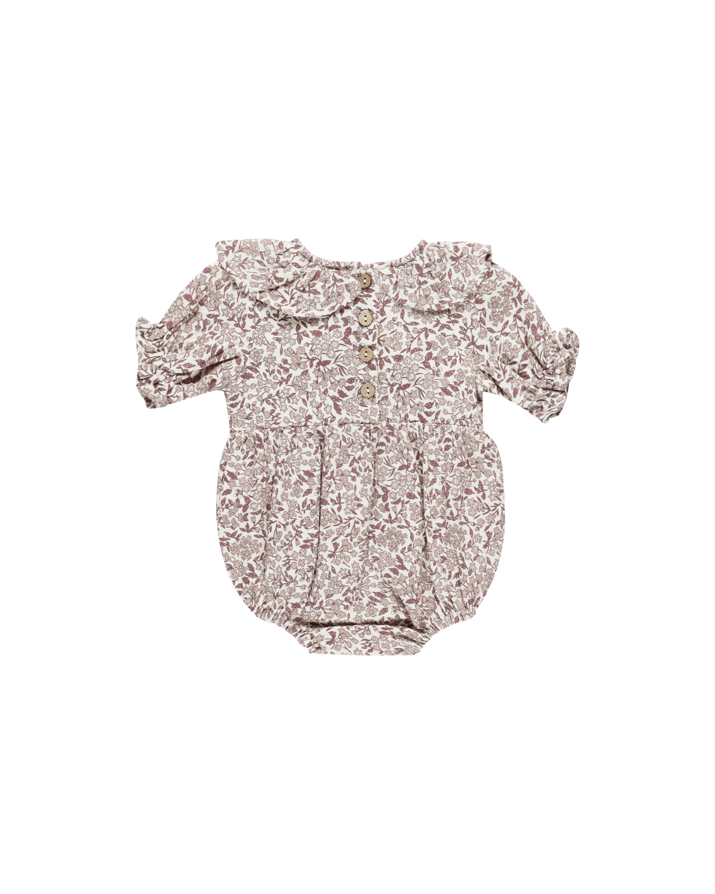 Collared Romper | Mauve Ditsy