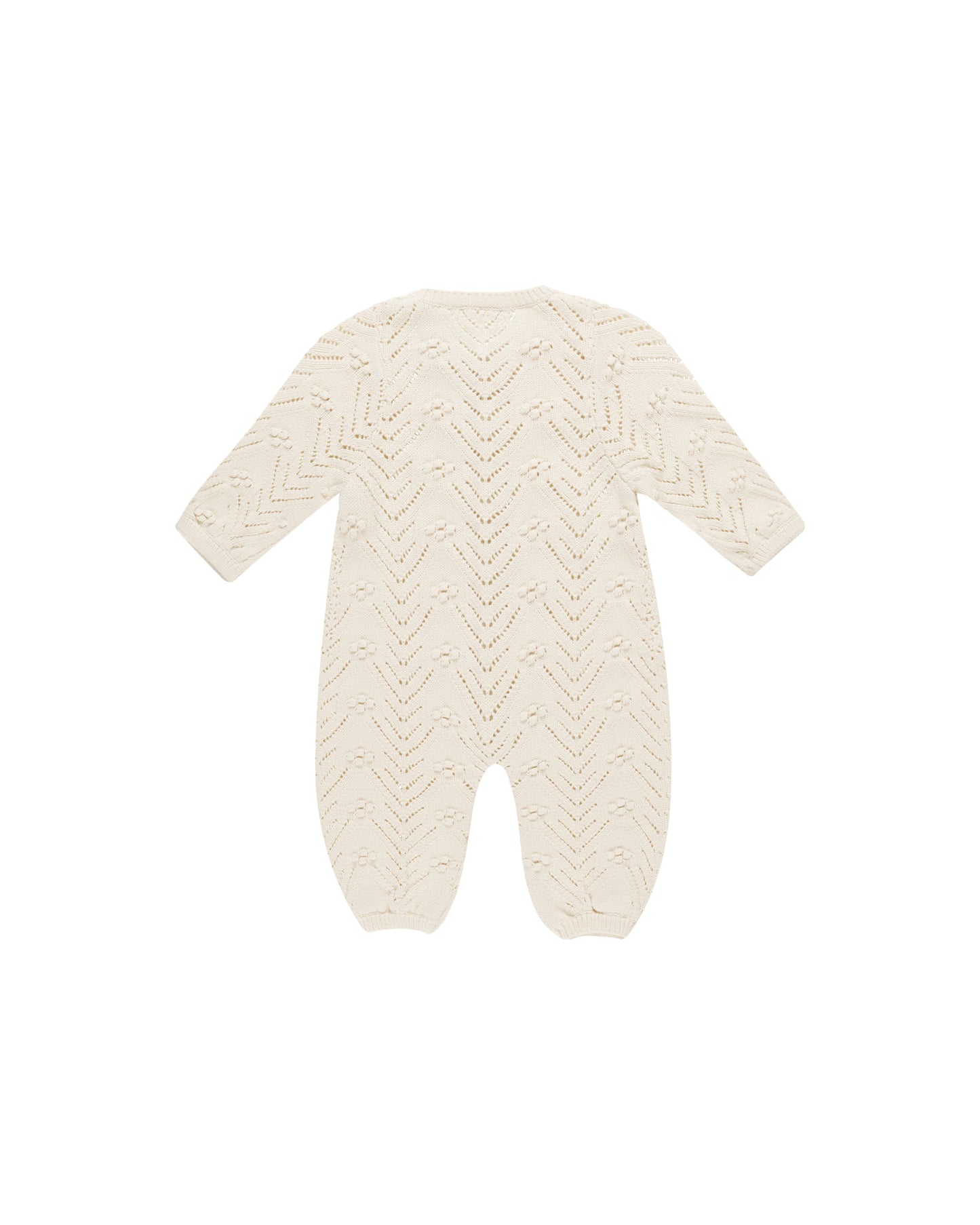 Long Sleeve Bobble Romper | Natural