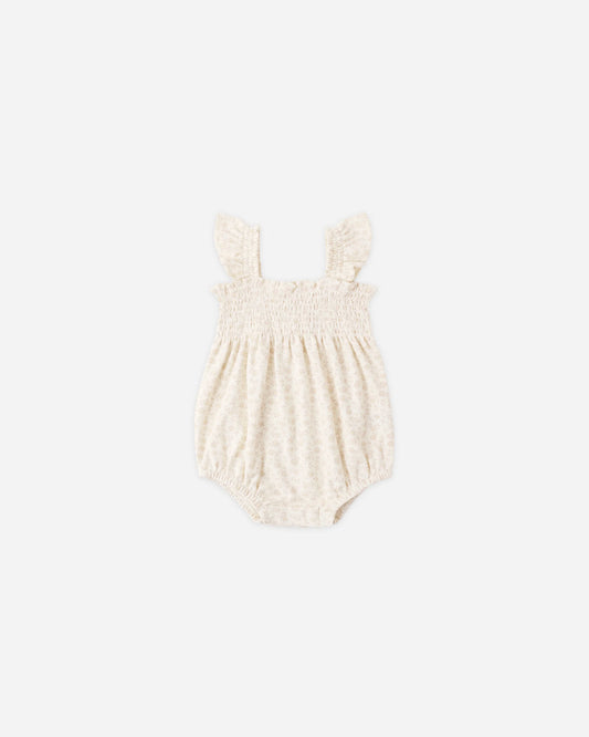 Smocked Ruffle Sleeve Romper || Ditsy