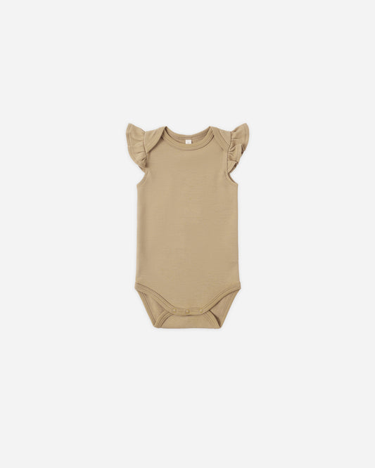 Flutter Sleeve Bodysuit || Honey