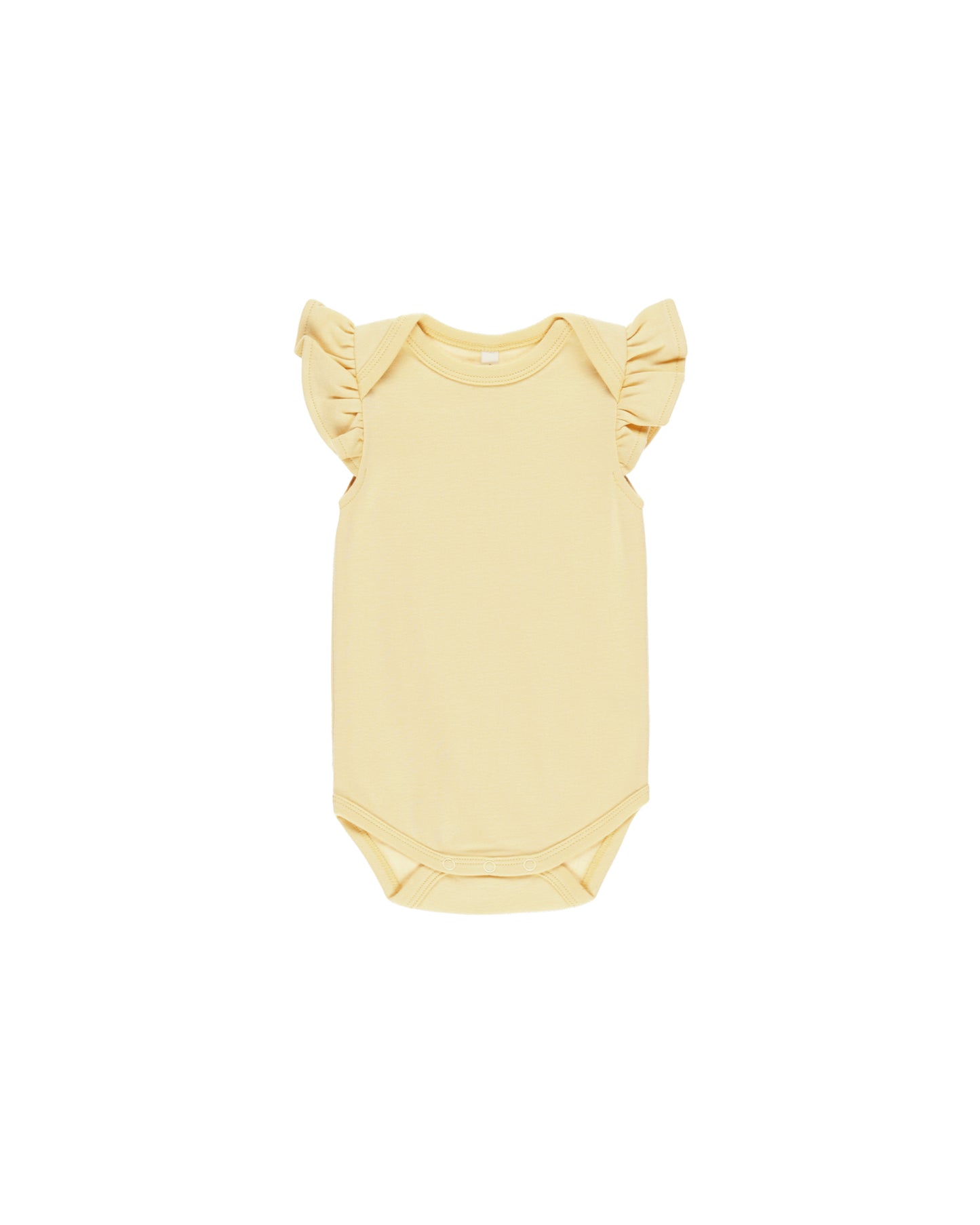 Flutter Sleeve Bodysuit || Yellow