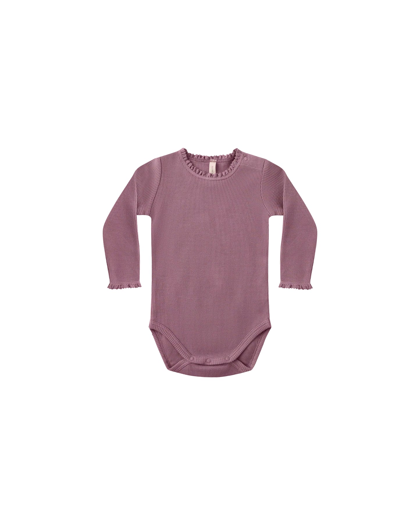 Waffle Long Sleeve Bodysuit || Mulberry