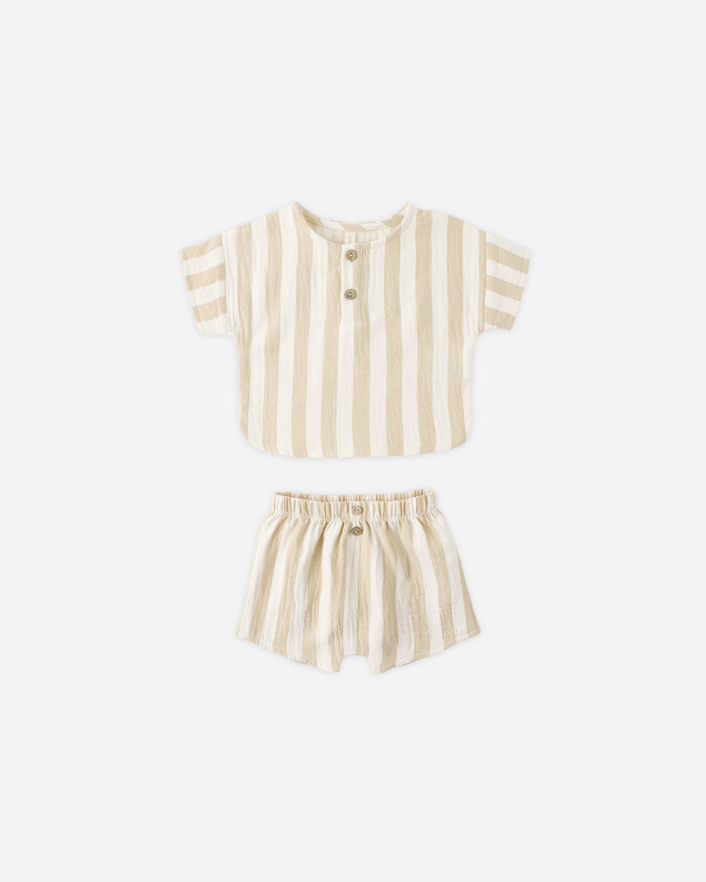 Woven Boxy Top + Short Set || Summer Stripe