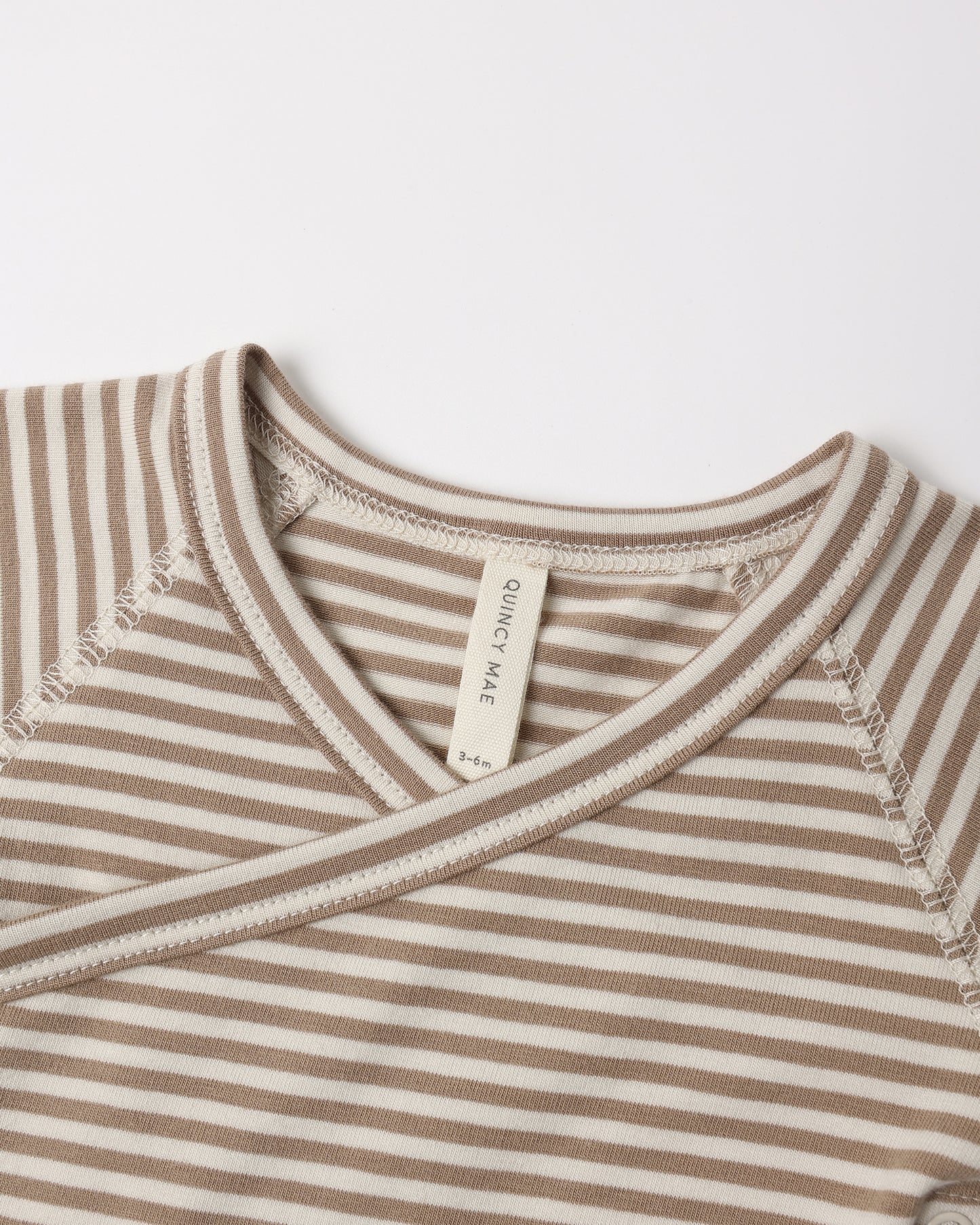 Side Snap Bodysuit + Pant Set || Almond Stripe
