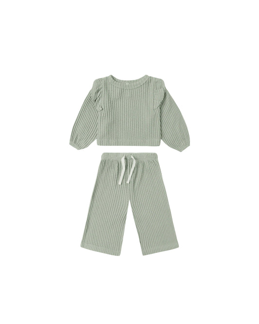 Ruffle Cozy Set || Fern