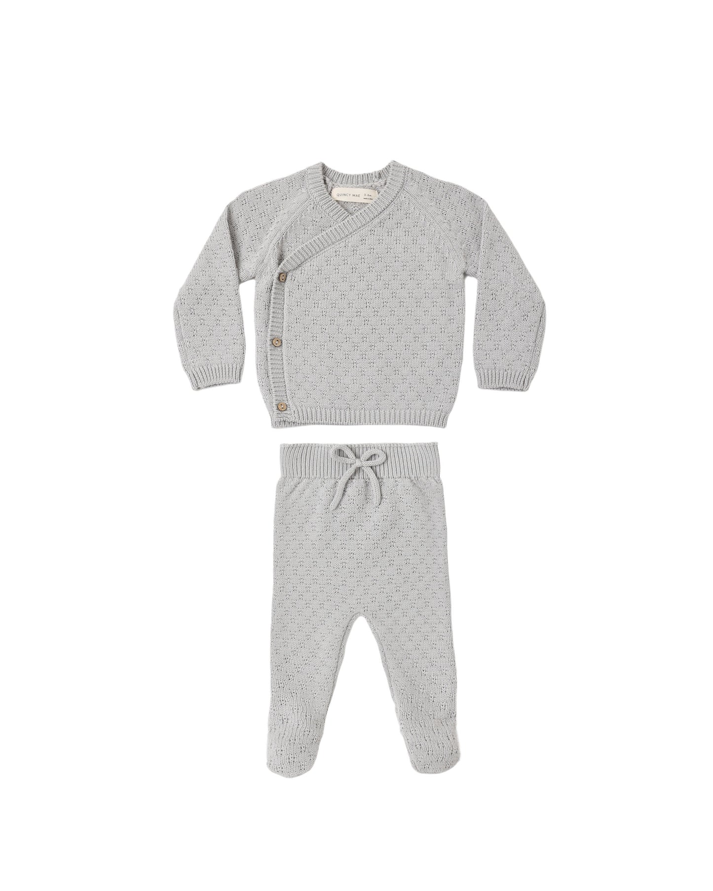 Knit Wrap Top + Pant Set || Cloud