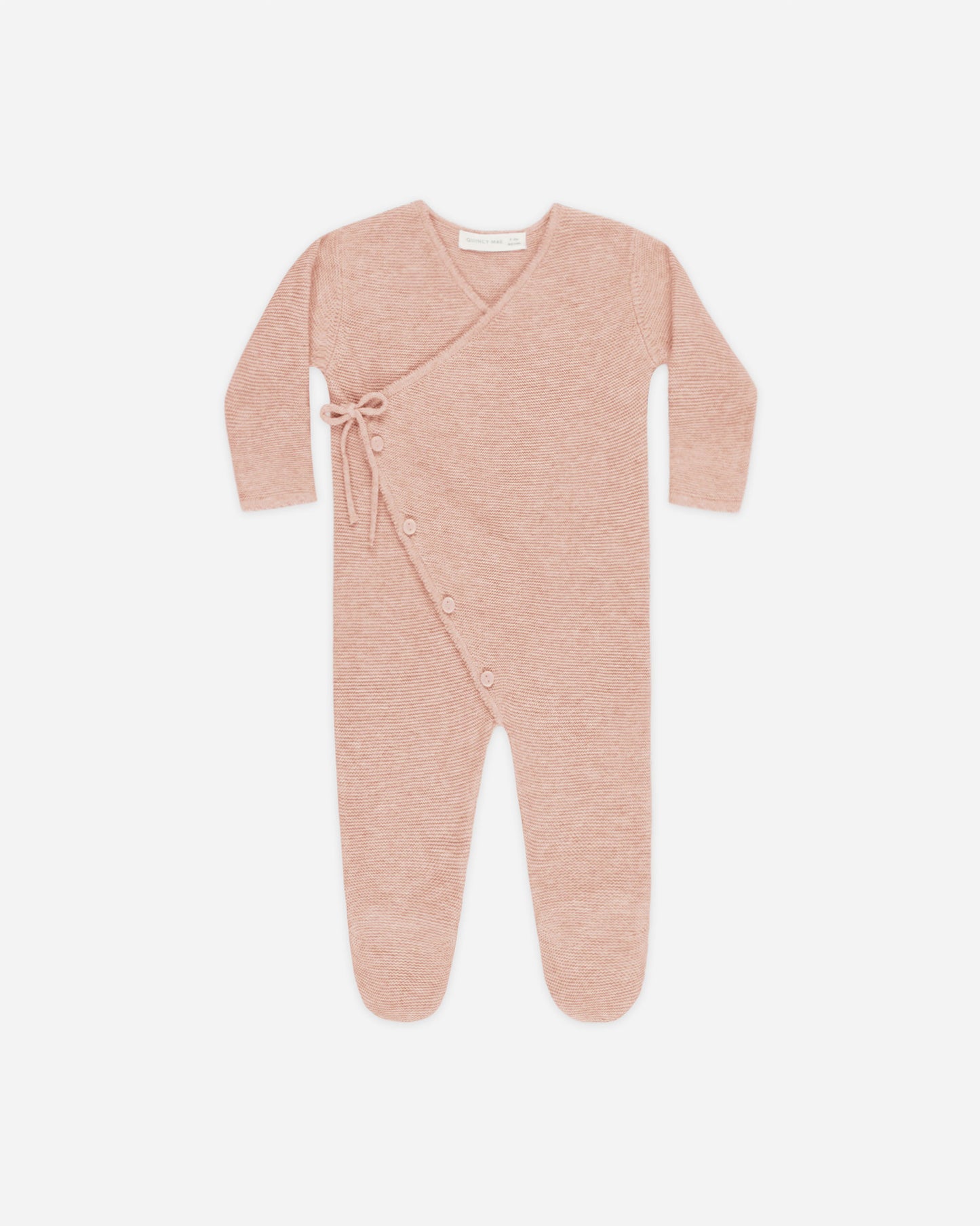 Wrap Knit Footie || Heathered Rose