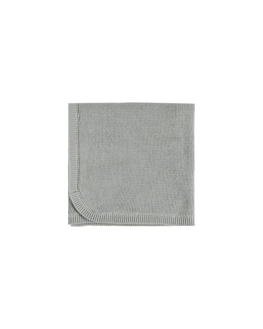 Knit Baby Blanket | Dusty Blue