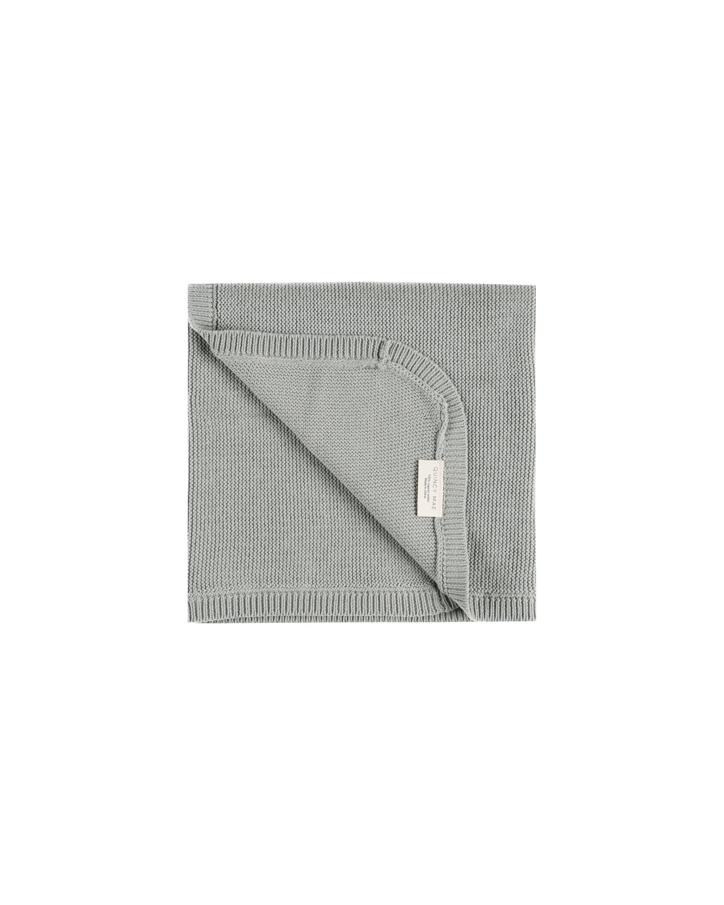 Knit Baby Blanket | Dusty Blue
