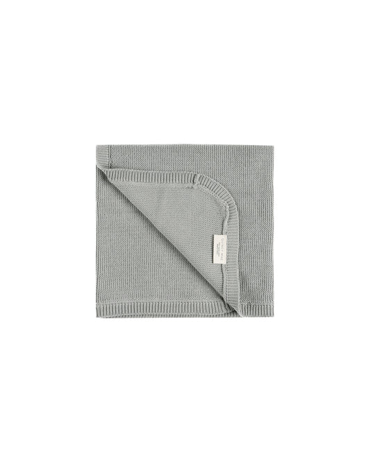 Knit Baby Blanket | Dusty Blue