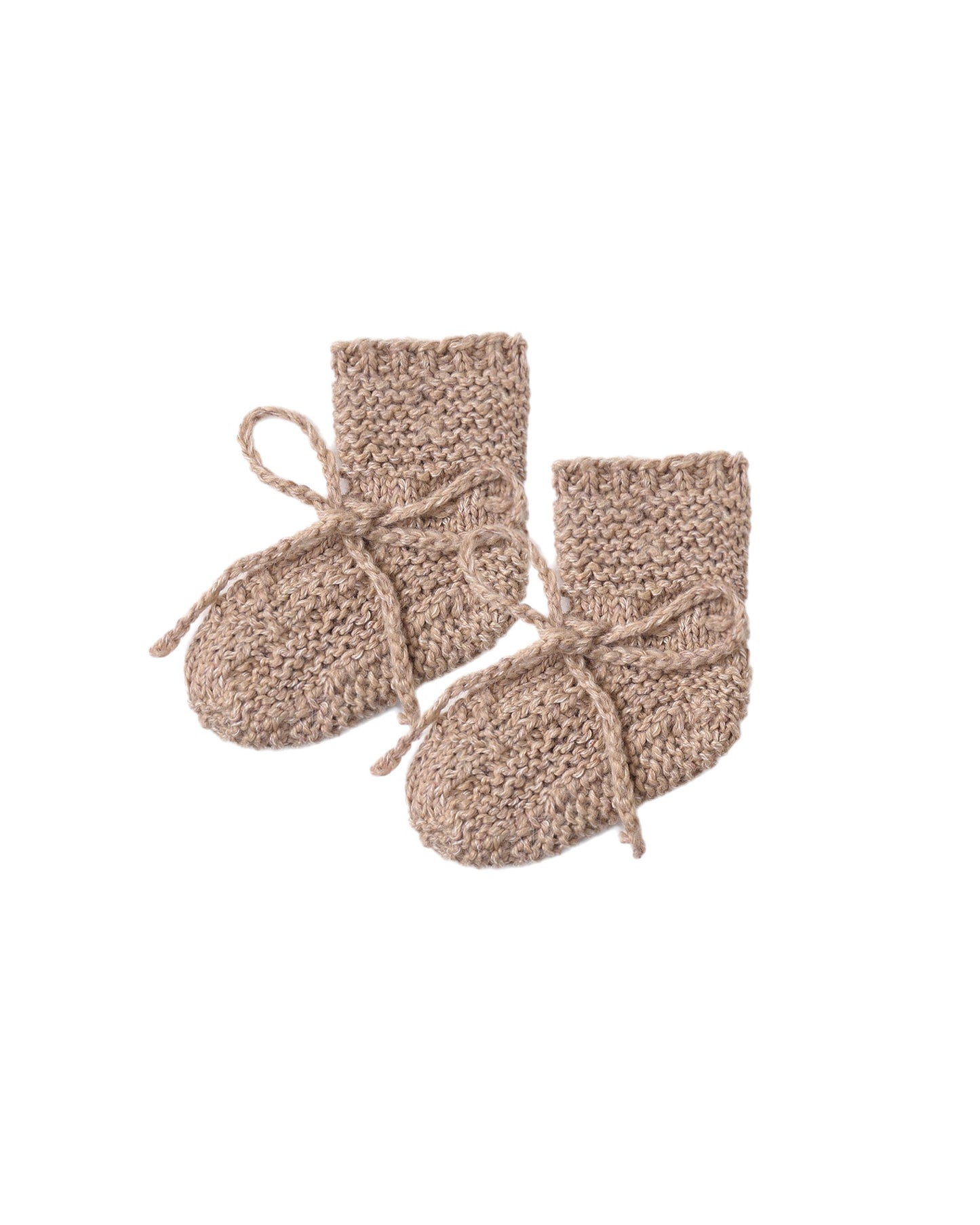 Knit Booties || Heathered Almond