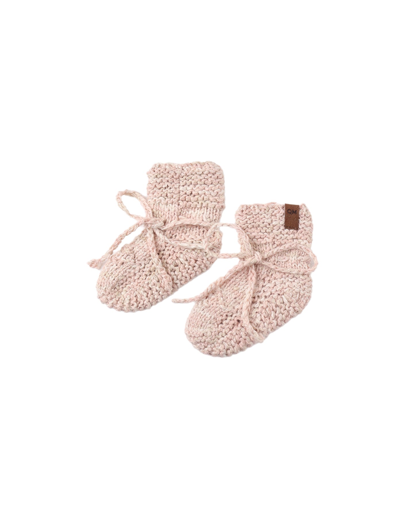 Knit Booties || Dusty Rose Speckle