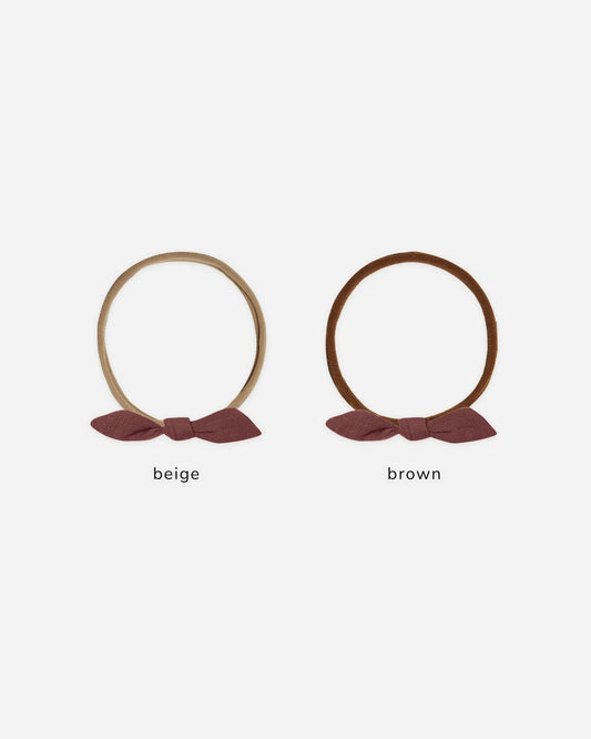 Little Knot Nylon Headband | Black Cherry