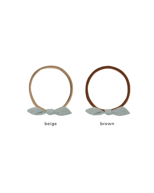Little Knot Headband || Steel Blue